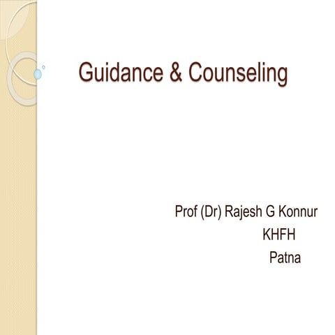 Guidance &amp; counseling aku