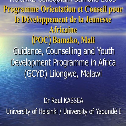 Guidance, Counselling And Youth 2009