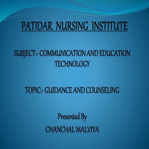 Guidance ppt