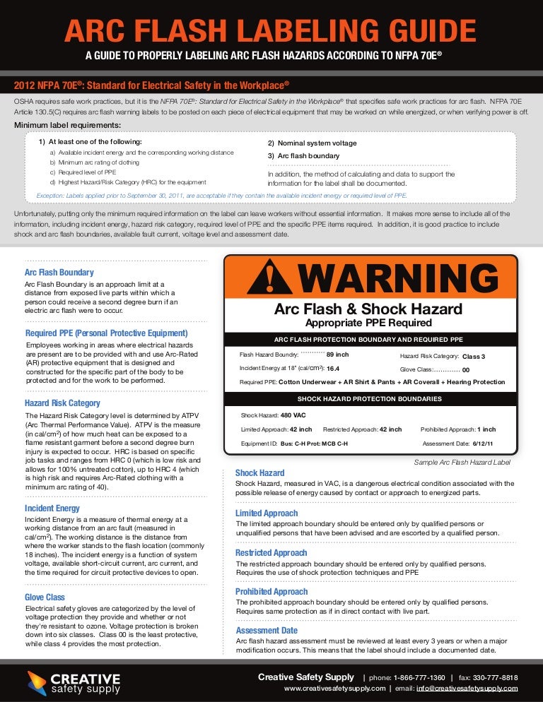 31 Osha Arc Flash Label Requirements - Best Labels Ideas 2020