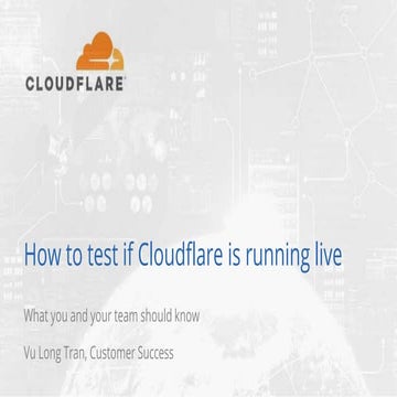 How to test if Cloudflare is running live for your website