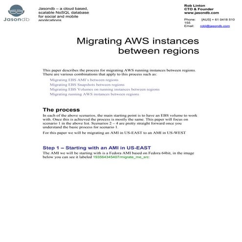 GUIDE - Migrating AWS EBS backed AMI's between Regions