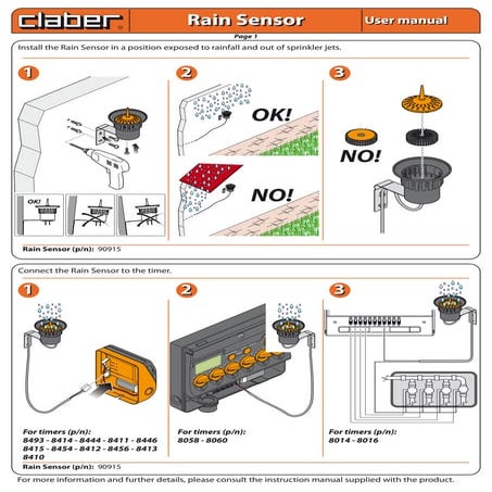 Guide rain sensor 90915