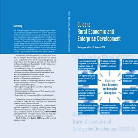 Guide to Rural Economic and Enterprise Development
