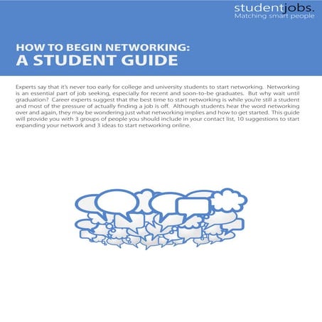 Guide # 1 how to start networking 