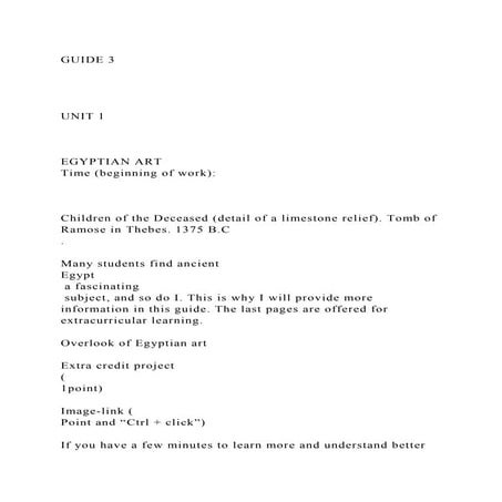 GUIDE 3UNIT 1EGYPTIAN ARTTime (beginning of work.docx