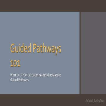 Guided pathways-101-fall-2017