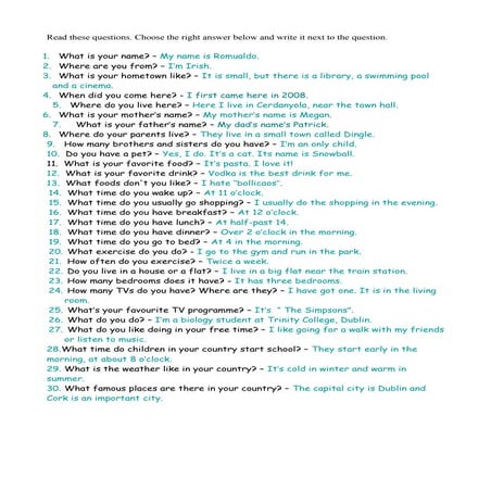 Guided writing questions