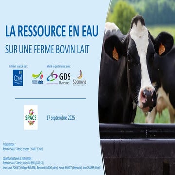 SPACE & SOMMET 2025 : La ressource en eau sur une ferme bovin lait