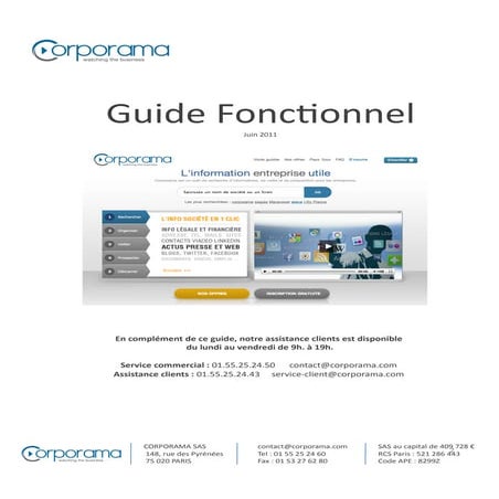 Guide fonctionnel corporama