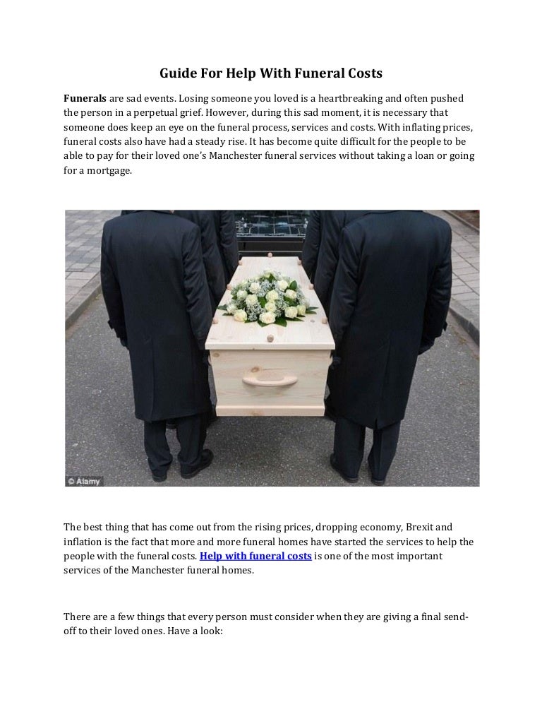 Guide for Help with Funeral Costs