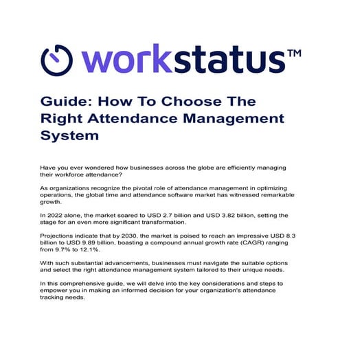 Guide About Online Attendance Management System for Employees | PDF