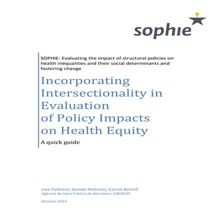 Incorporating Intersectionality in Evaluation of Policy Impacts on Health Equ...