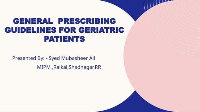 GUIDELINE  FOR  GERIATRIC  PATIENTS.pptx