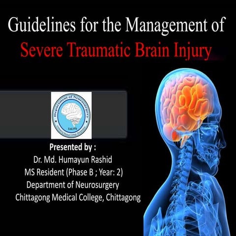Guideline for management of TBI by Dr.sagor