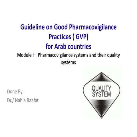 Guideline on good pharmacovigilance practices ( gvp)
