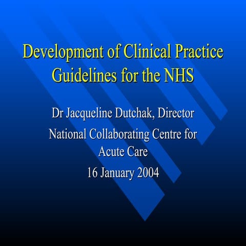 International Centre forpresenting NHS and mixed practices
