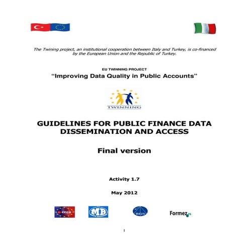 Guidelines for Public Finance Data Dissemination and Access