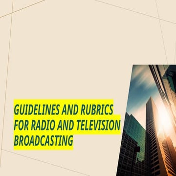 Comprehensive Guidelines and Rubrics for Radio and Television ...