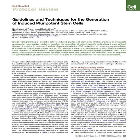 Guidelines and techniques for iPSC