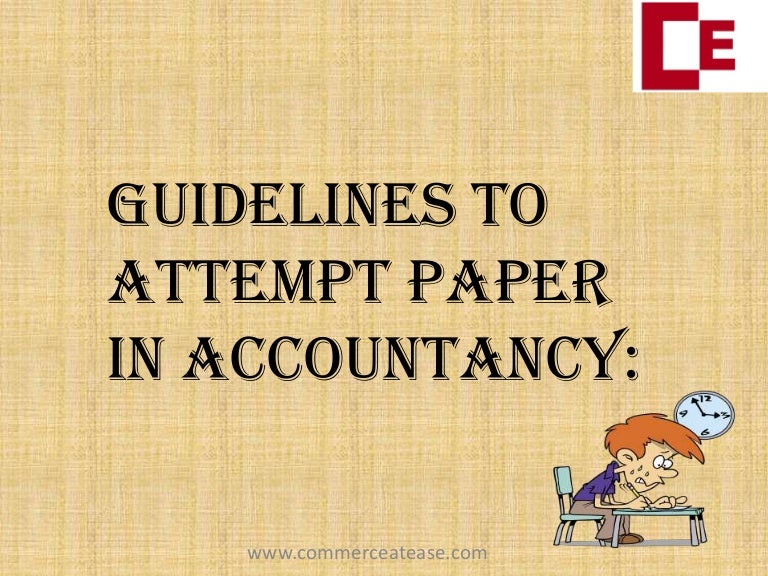 How to Attempt Paper in Accountancy