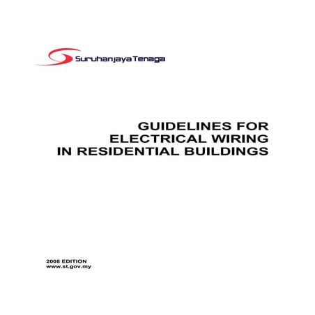 Guidelines for electrical wiring in residential buildings 