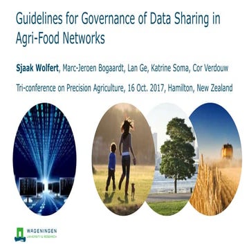 Guidelines for governance of data sharing in agri food