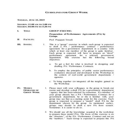 Guidelines for group work 