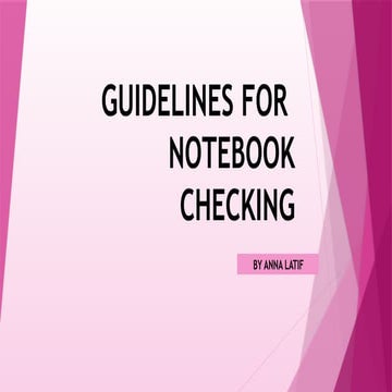 notebook checking criteria by Anna Latif