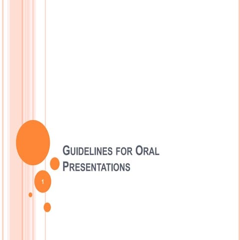 Guidelines for oral presentations