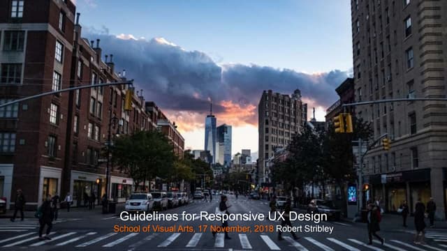 Guidelines for Responsive UX Design 11/15/2018