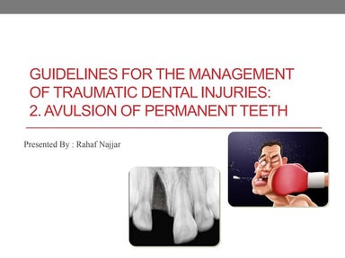 Guidelines for the management of avulsion