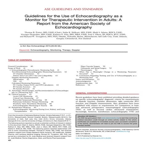 Guidelines for the use of echocardiography as a monitor for therapeutic inter...