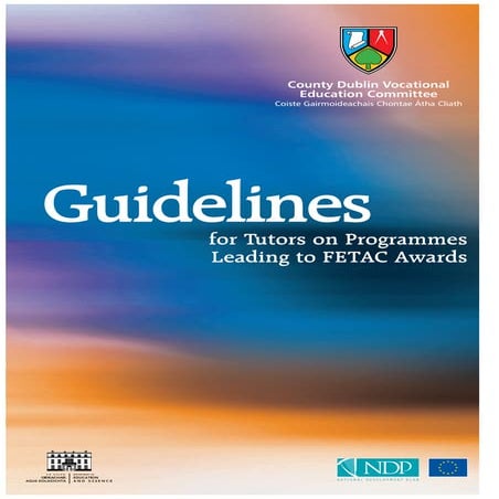 Guidelines for tutors