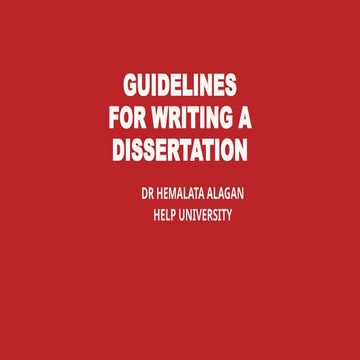Guidelines for Writing a Thesis or Dissertation