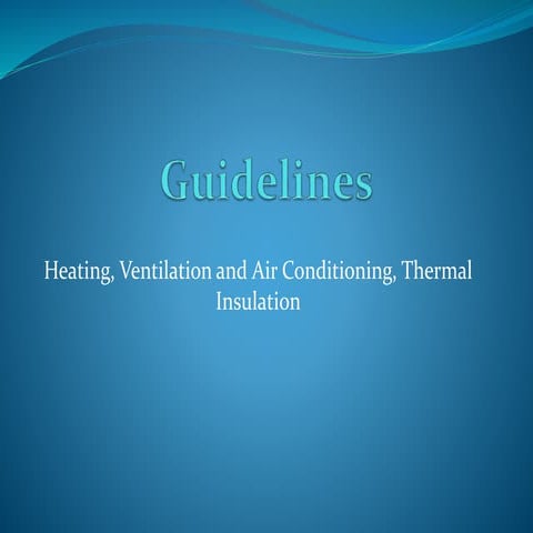Guidelines hvac India