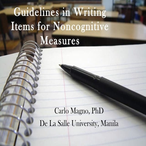 Guidelines in writing items for noncognitive measures