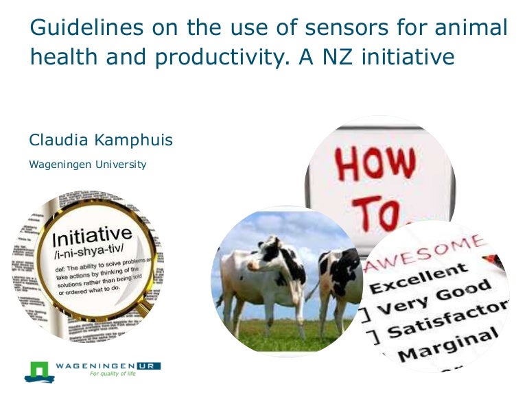 Guidelines on the use of sensors to monitor animal health and product…
