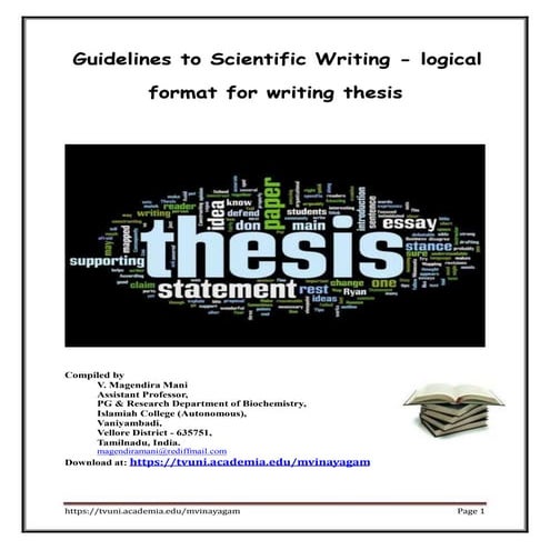 Guidelines to scientific writing   thesis (1)