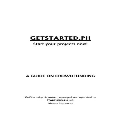 Guide on Crowdfunding