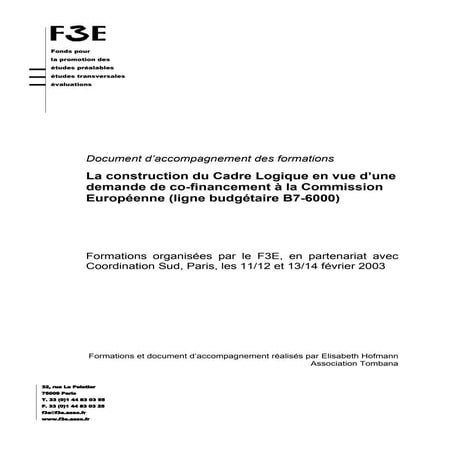 Guide pour élaborer un cadre logique ue