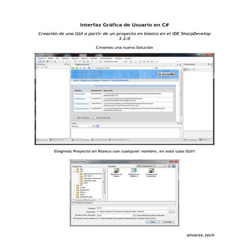 GUI desde un proyecto blanco con Sharp Develop | PDF