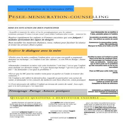 Guide session suivi et promotion de la croissance