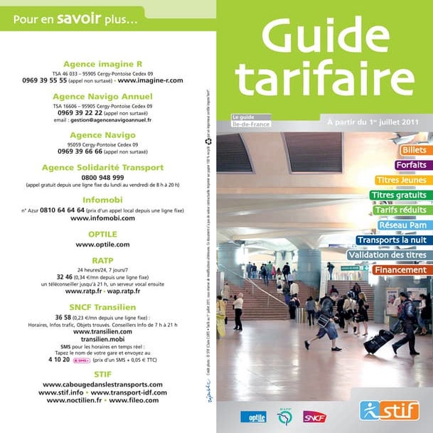 Guide tarifaire RATP SNCF Ile de France 2011 | PDF