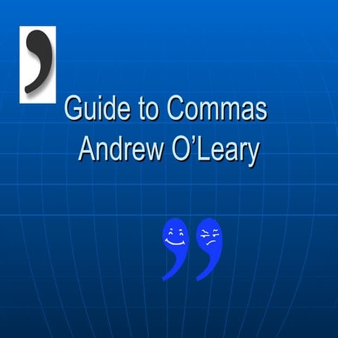 Guide to commas