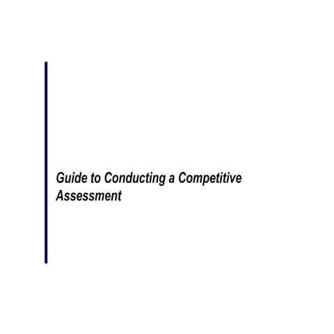 Guide to competitive assessment 