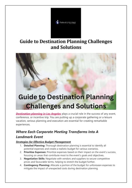 Plan Like a Pro with Meeting and Event Planning Companies in Phoenix | PPT
