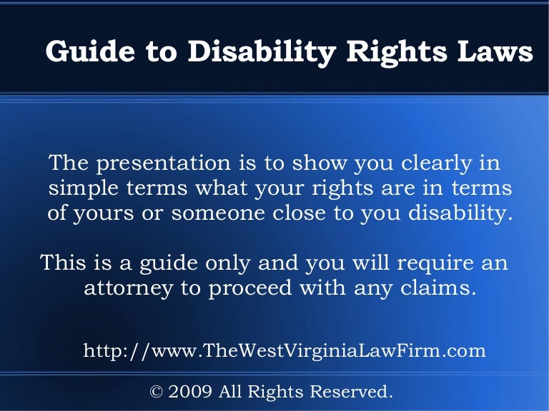 Guide To Disability Rights Laws