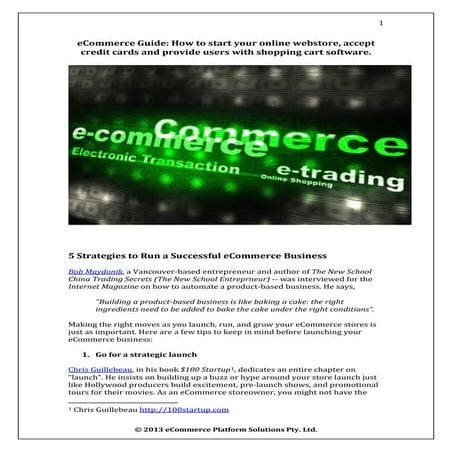 Guide to eCommerce