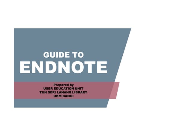 Guide to endnote 2021